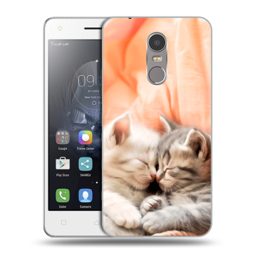 Силиконовый чехол на Lenovo K6 Note с принтом Котята