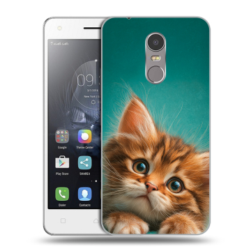 Силиконовый чехол на Lenovo K6 Note с принтом котенок