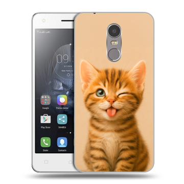 Силиконовый чехол на Lenovo K6 Note с принтом котенок