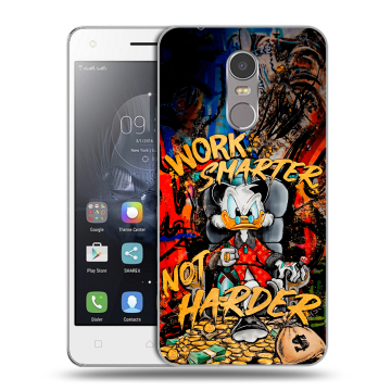 Силиконовый чехол на Lenovo K6 Note с принтом Дональд Дак Деньги