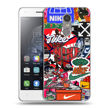 Силиконовый чехол на Lenovo K6 Note с принтом Найк Nike яркий