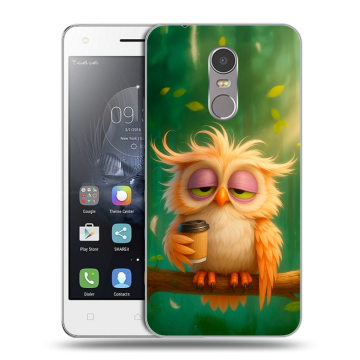 Силиконовый чехол на Lenovo K6 Note с принтом сова