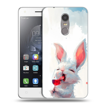 Силиконовый чехол на Lenovo K6 Note с принтом кролик зайчик