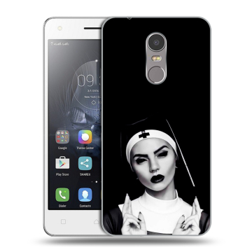 Силиконовый чехол на Lenovo K6 Note с принтом монашка