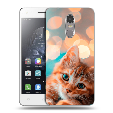 Силиконовый чехол на Lenovo K6 Note с принтом котик