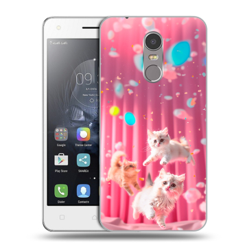 Силиконовый чехол на Lenovo K6 Note с принтом милые котики Силиконовый чехол на Lenovo K6 Note с принтом милые котики