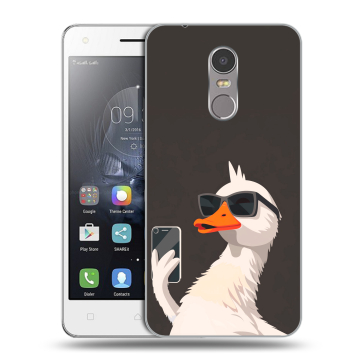 Силиконовый чехол на Lenovo K6 Note с принтом утка в очках