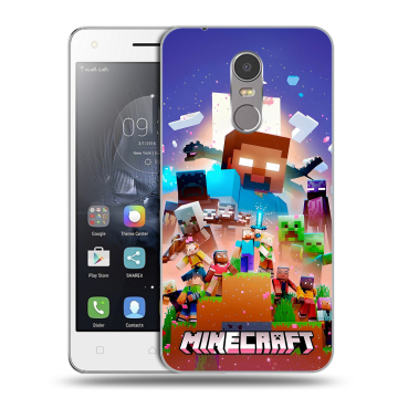 Силиконовый чехол на Lenovo K6 Note с принтом Майнкрафт Minecraft