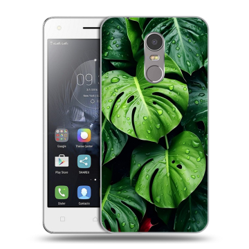Силиконовый чехол на Lenovo K6 Note с принтом Листья