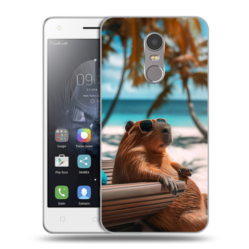 Силиконовый чехол на Lenovo K6 Note с принтом Капибара