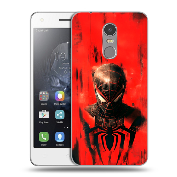 Силиконовый чехол на Lenovo K6 Note с принтом человек паук spiderman