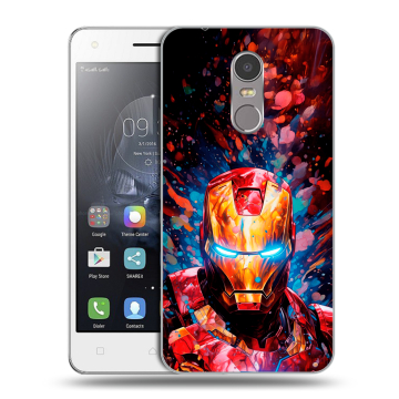 Силиконовый чехол на Lenovo K6 Note с принтом Железный человек Ironman