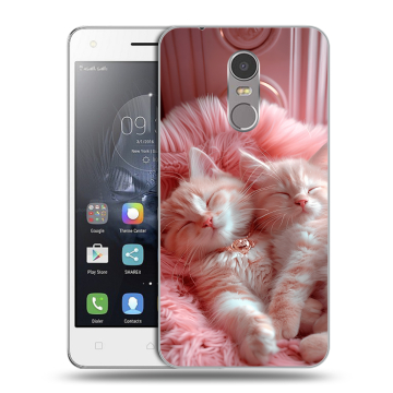 Силиконовый чехол на Lenovo K6 Note с принтом котята котики