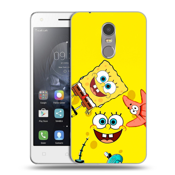 Силиконовый чехол на Lenovo K6 Note с принтом Спанч боб Спанчбоб
