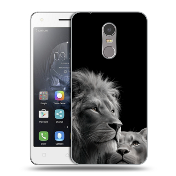 Силиконовый чехол на Lenovo K6 Note с принтом Лев кошки Силиконовый чехол на Lenovo K6 Note с принтом Лев кошки