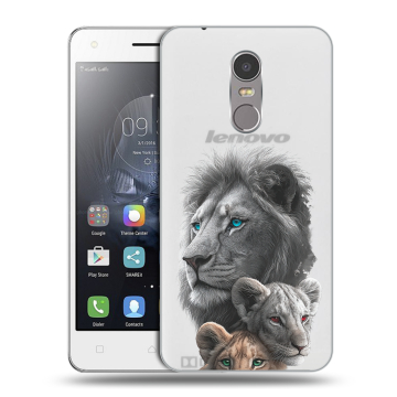 Силиконовый чехол на Lenovo K6 Note с принтом Львы Силиконовый чехол на Lenovo K6 Note с принтом Львы