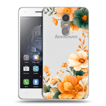 Силиконовый чехол на Lenovo K6 Note с принтом Цветы принт Силиконовый чехол на Lenovo K6 Note с принтом Цветы принт