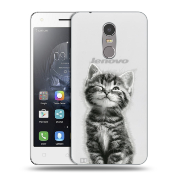 Силиконовый чехол на Lenovo K6 Note с принтом Котенок