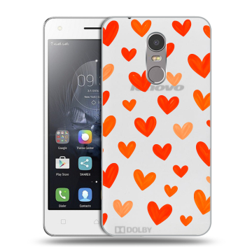 Силиконовый чехол на Lenovo K6 Note с принтом Сердечки Силиконовый чехол на Lenovo K6 Note с принтом Сердечки
