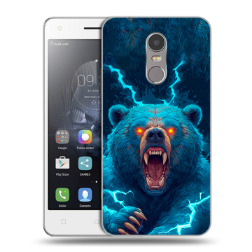Силиконовый чехол на Lenovo K6 Note с принтом Медведь Силиконовый чехол на Lenovo K6 Note с принтом Медведь