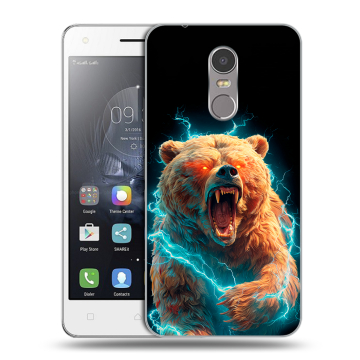 Силиконовый чехол на Lenovo K6 Note с принтом Медведь Силиконовый чехол на Lenovo K6 Note с принтом Медведь