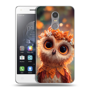 Силиконовый чехол на Lenovo K6 Note с принтом Милая сова Силиконовый чехол на Lenovo K6 Note с принтом Милая сова