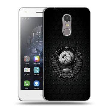 Силиконовый чехол на Lenovo K6 Note с принтом Герб Флаг СССР Силиконовый чехол на Lenovo K6 Note с принтом Герб Флаг СССР