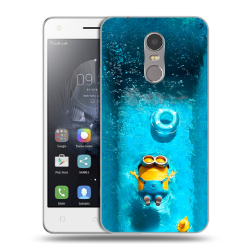 Силиконовый чехол на Lenovo K6 Note с принтом Миньоны