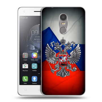 Силиконовый чехол на Lenovo K6 Note с принтом Флаг России