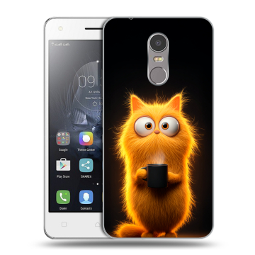 Силиконовый чехол на Lenovo K6 Note с принтом Смешной кот
