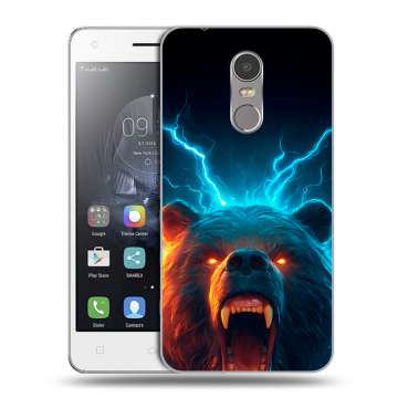Силиконовый чехол на Lenovo K6 Note с принтом Медведь Силиконовый чехол на Lenovo K6 Note с принтом Медведь