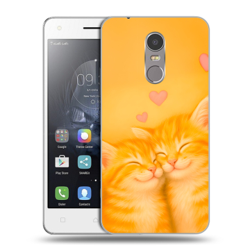 Силиконовый чехол на Lenovo K6 Note с принтом Милые котята