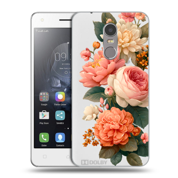 Силиконовый чехол на Lenovo K6 Note с принтом цветы Силиконовый чехол на Lenovo K6 Note с принтом цветы