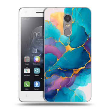 Силиконовый чехол на Lenovo K6 Note с принтом Мрамор блестки Силиконовый чехол на Lenovo K6 Note с принтом Мрамор блестки