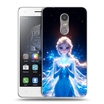 Силиконовый чехол на Lenovo K6 Note с принтом Холодное сердце Frozen