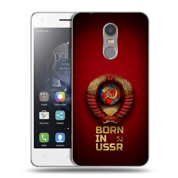 Силиконовый чехол на Lenovo K6 Note с принтом Флаг Герб СССР Силиконовый чехол на Lenovo K6 Note с принтом Флаг Герб СССР