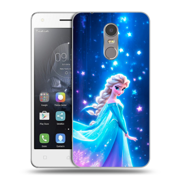 Силиконовый чехол на Lenovo K6 Note с принтом Холодное сердце Frozen
