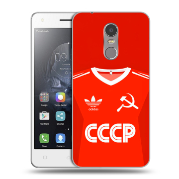 Силиконовый чехол на Lenovo K6 Note с принтом Флаг Герб СССР Силиконовый чехол на Lenovo K6 Note с принтом Флаг Герб СССР