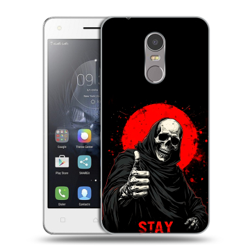 Силиконовый чехол на Lenovo K6 Note с принтом смешной скелет Силиконовый чехол на Lenovo K6 Note с принтом смешной скелет