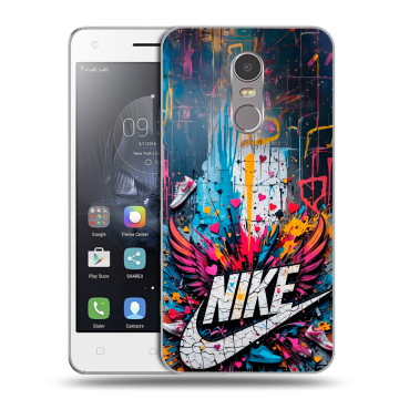 Силиконовый чехол на Lenovo K6 Note с принтом Nike Найк