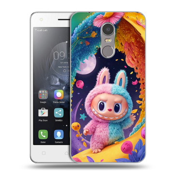Силиконовый чехол на Lenovo K6 Note с принтом Labubu Лабубу