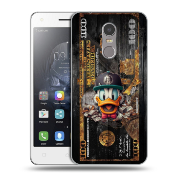 Силиконовый чехол на Lenovo K6 Note с принтом Дональд Дак Доллар