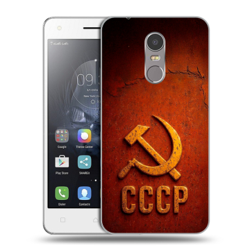 Силиконовый чехол на Lenovo K6 Note с принтом Флаг Герб СССР