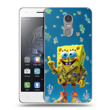Силиконовый чехол на Lenovo K6 Note с принтом Спанч боб Спанчбоб