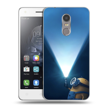Силиконовый чехол на Lenovo K6 Note с принтом Миньоны