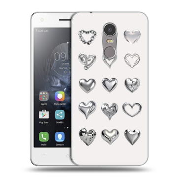 Силиконовый чехол на Lenovo K6 Note с принтом Y2K сердечки