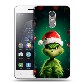 Силиконовый чехол на Lenovo K6 Note с принтом Гринч Новый год Рождество Силиконовый чехол на Lenovo K6 Note с принтом Гринч Новый год Рождество