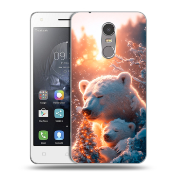 Силиконовый чехол на Lenovo K6 Note с принтом Новый год