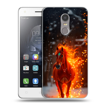 Силиконовый чехол на Lenovo K6 Note с принтом Новый год