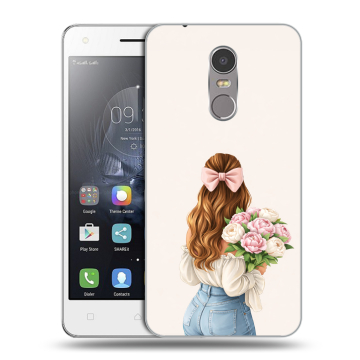 Силиконовый чехол на Lenovo K6 Note с принтом женский
